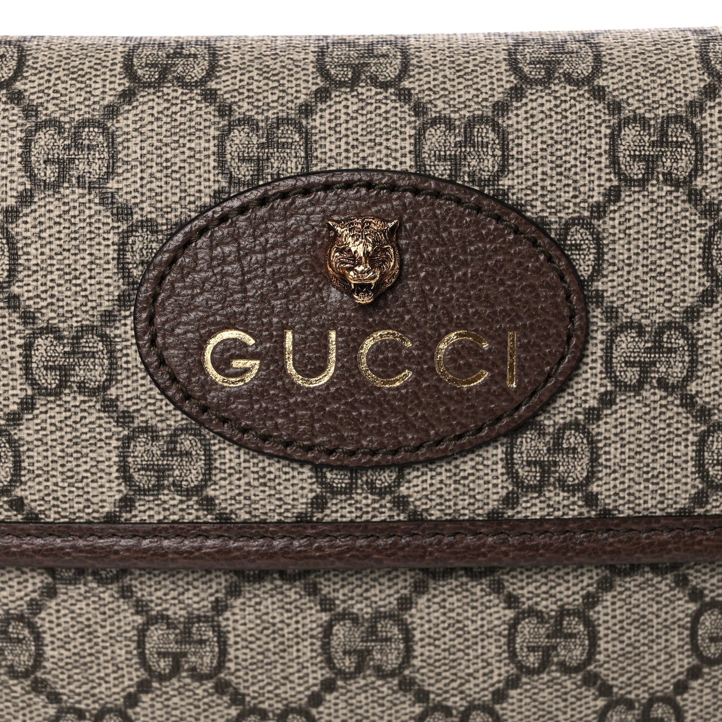 GG Supreme Monogram Neo Vintage Web Belt Bag Brown