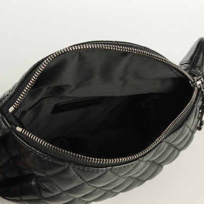 Chanel Lambskin Quilted Banane Waist Bag Fanny Pack Black 7 of 8