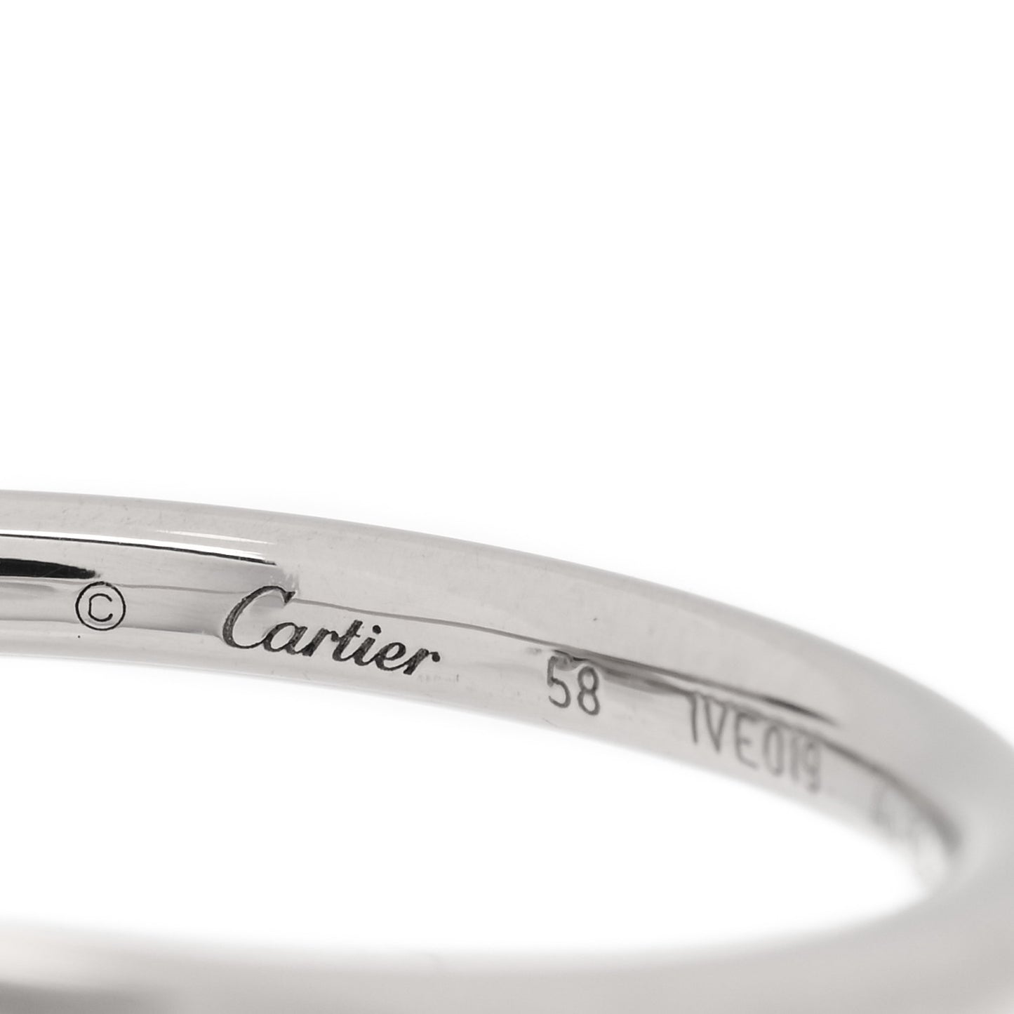 18K White Gold Small Juste Un Clou Ring 58 8.25