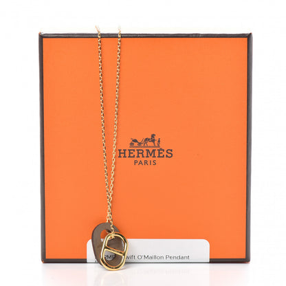 Hermes Swift O'Maillon Pendant Necklace Etoupe 6 of 6