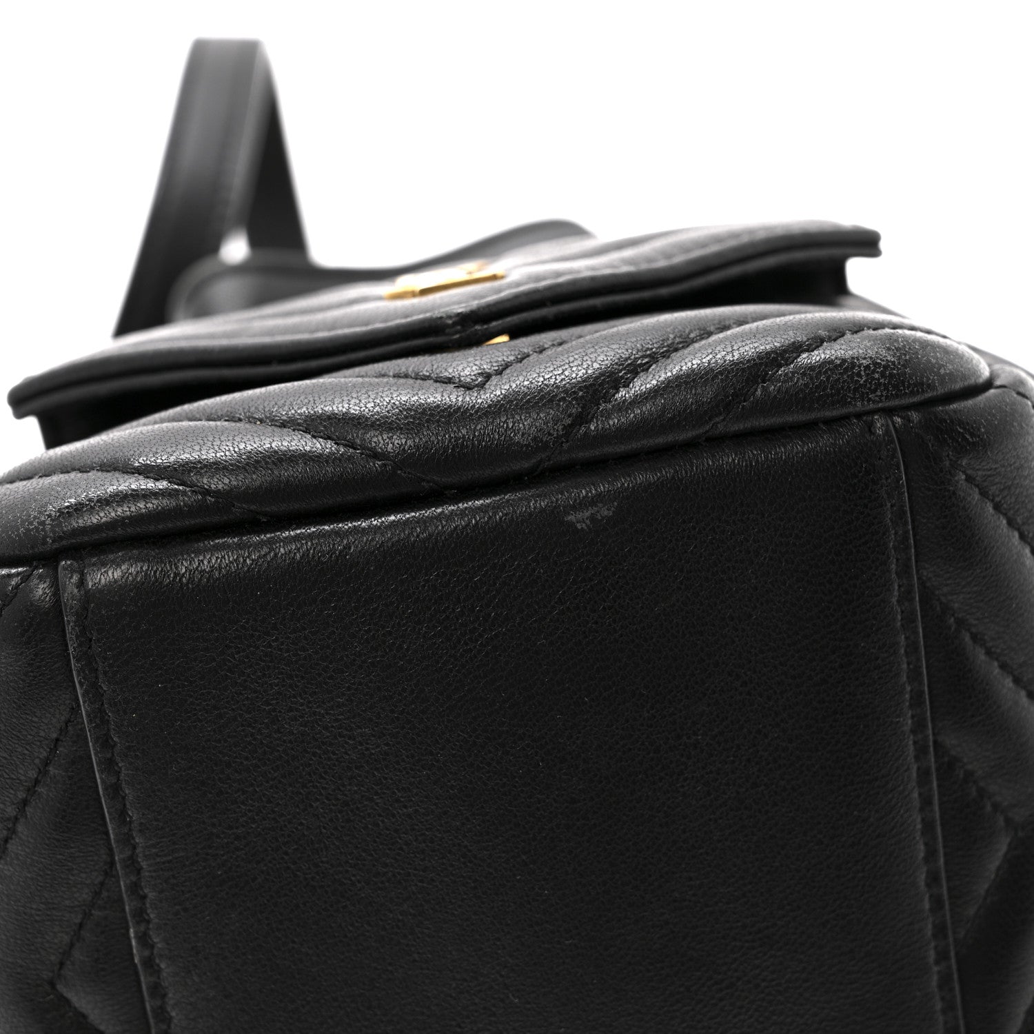 Saint Laurent Lambskin Matelasse Monogram Joe Nano Bucket Bag Black 10 of 13