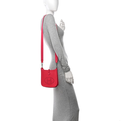 Hermes Taurillon Clemence Evelyne TPM Rose Extreme 2 of 11