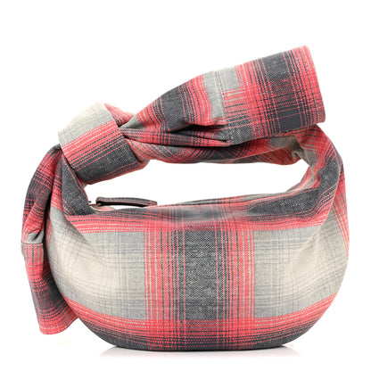 Bottega Veneta Nappa Tartan Shirt Effect Mini Jodie Grey Red 1 of 10
