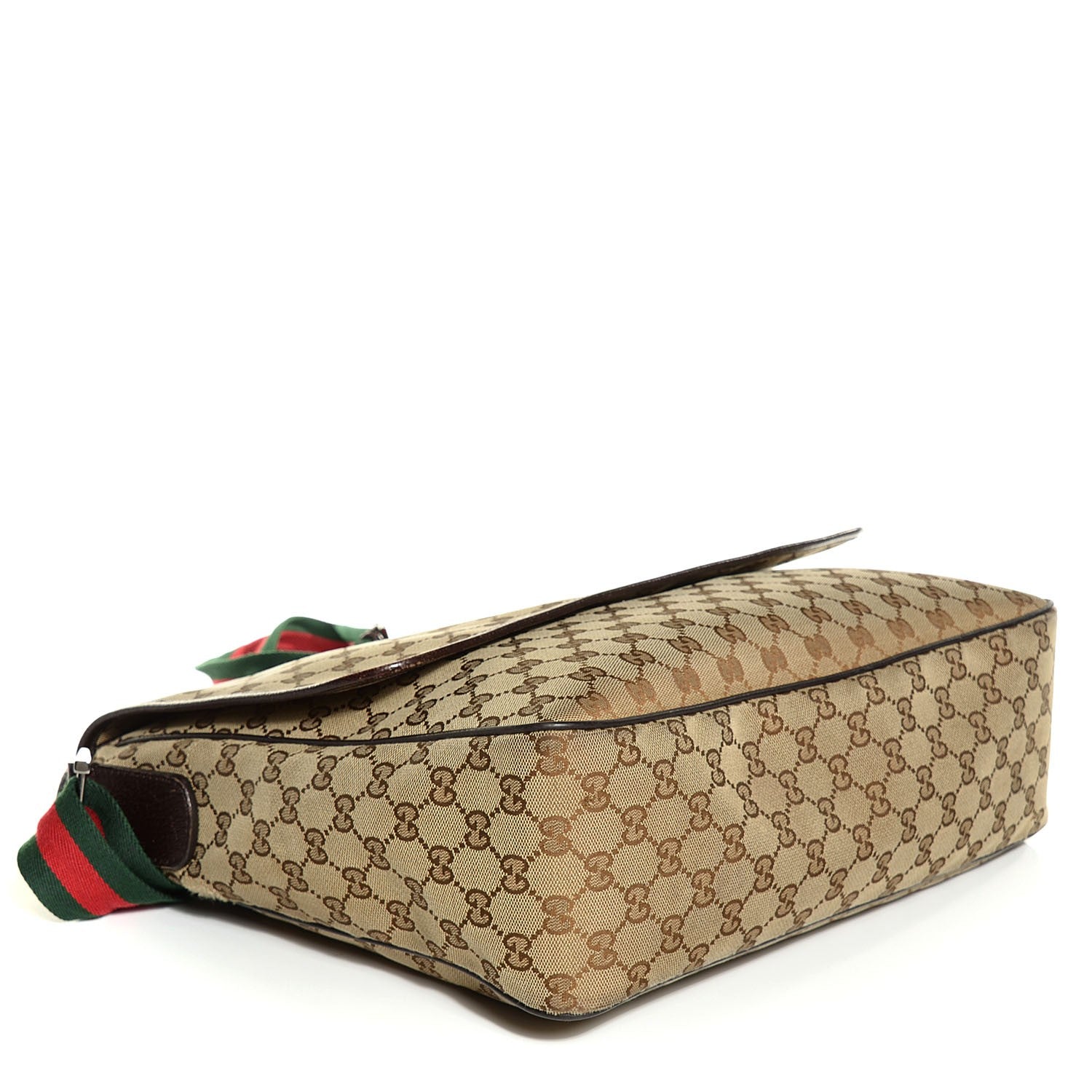 Gucci Monogram Web Medium Flap Messenger Beige Dark Brown 4 of 9
