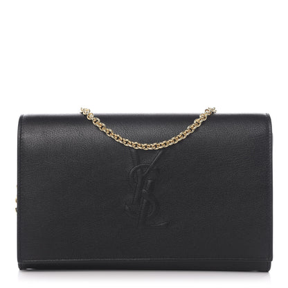 Saint Laurent Calfskin Monogram Belle de Jour Chain Clutch Black 1 of 8