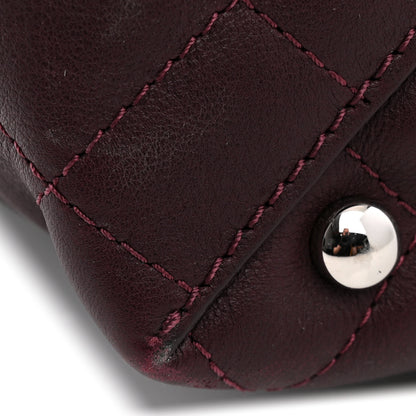 Chanel Calfskin Quilted Large Shopping Tote Burgundy 10 of 10