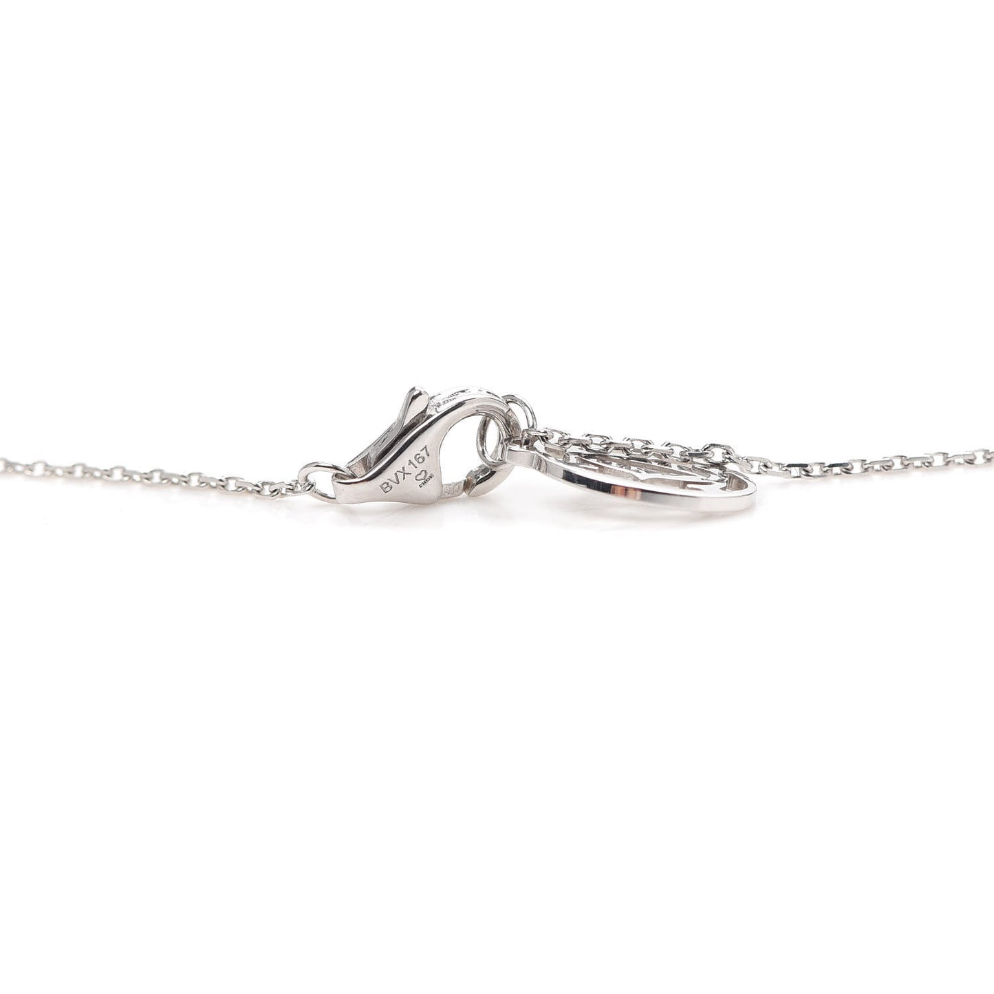 18K White Gold Diamond .24ct C De Cartier Pendant Necklace