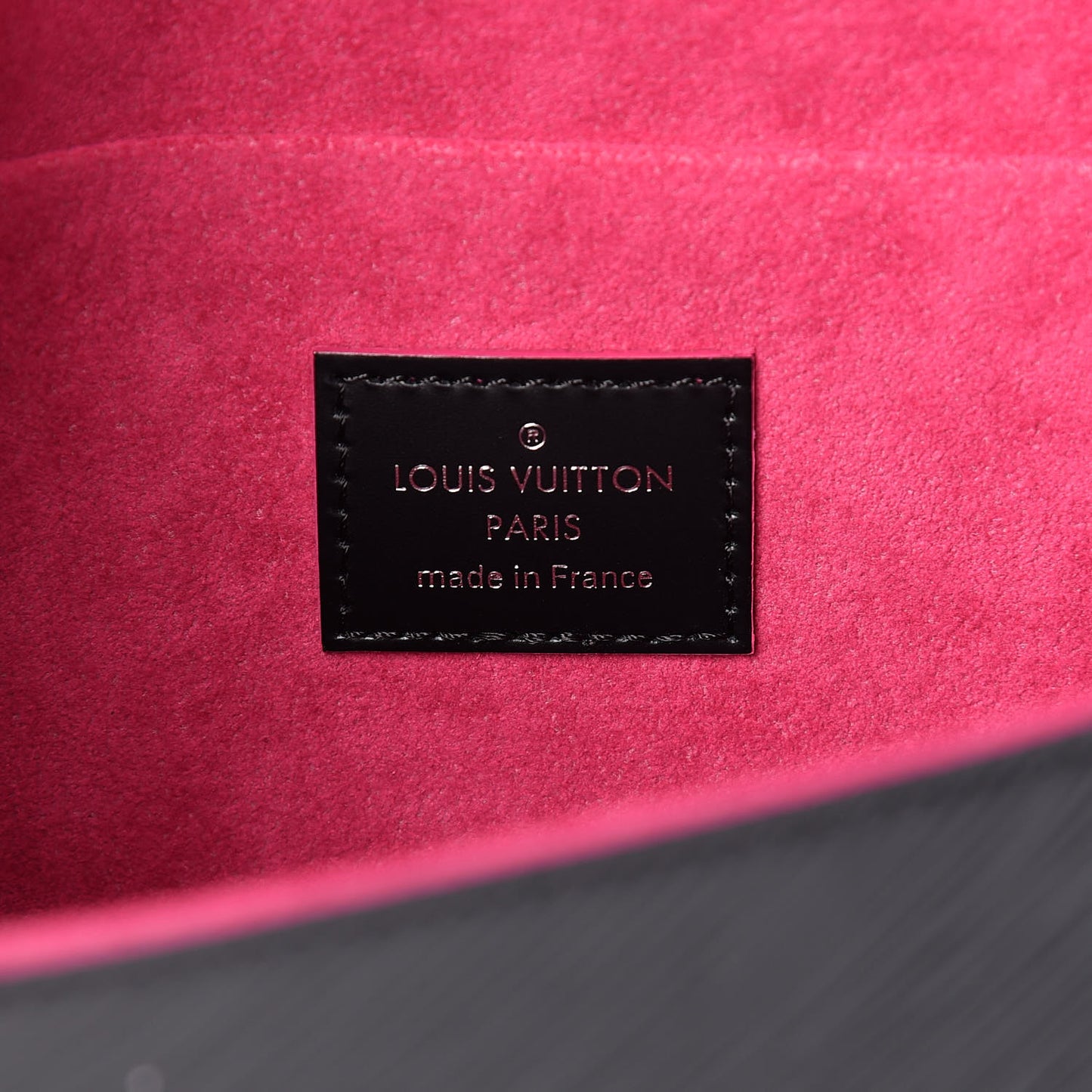 Epi Pochette Felicie Black Hot Pink