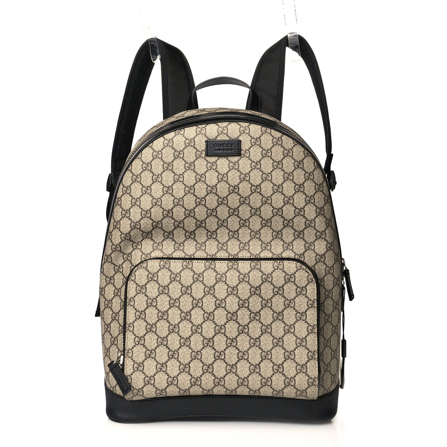 GG Supreme Monogram Medium Backpack Black