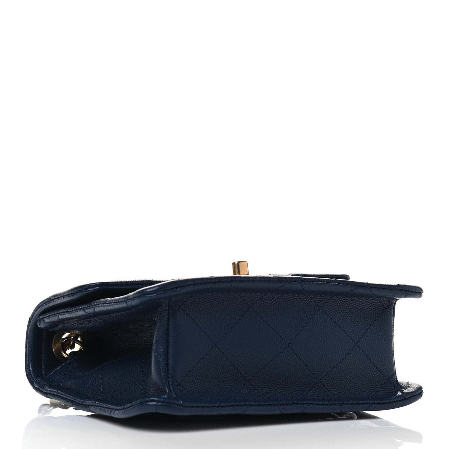 Caviar Quilted Mini Sweet Classic Flap Navy Blue
