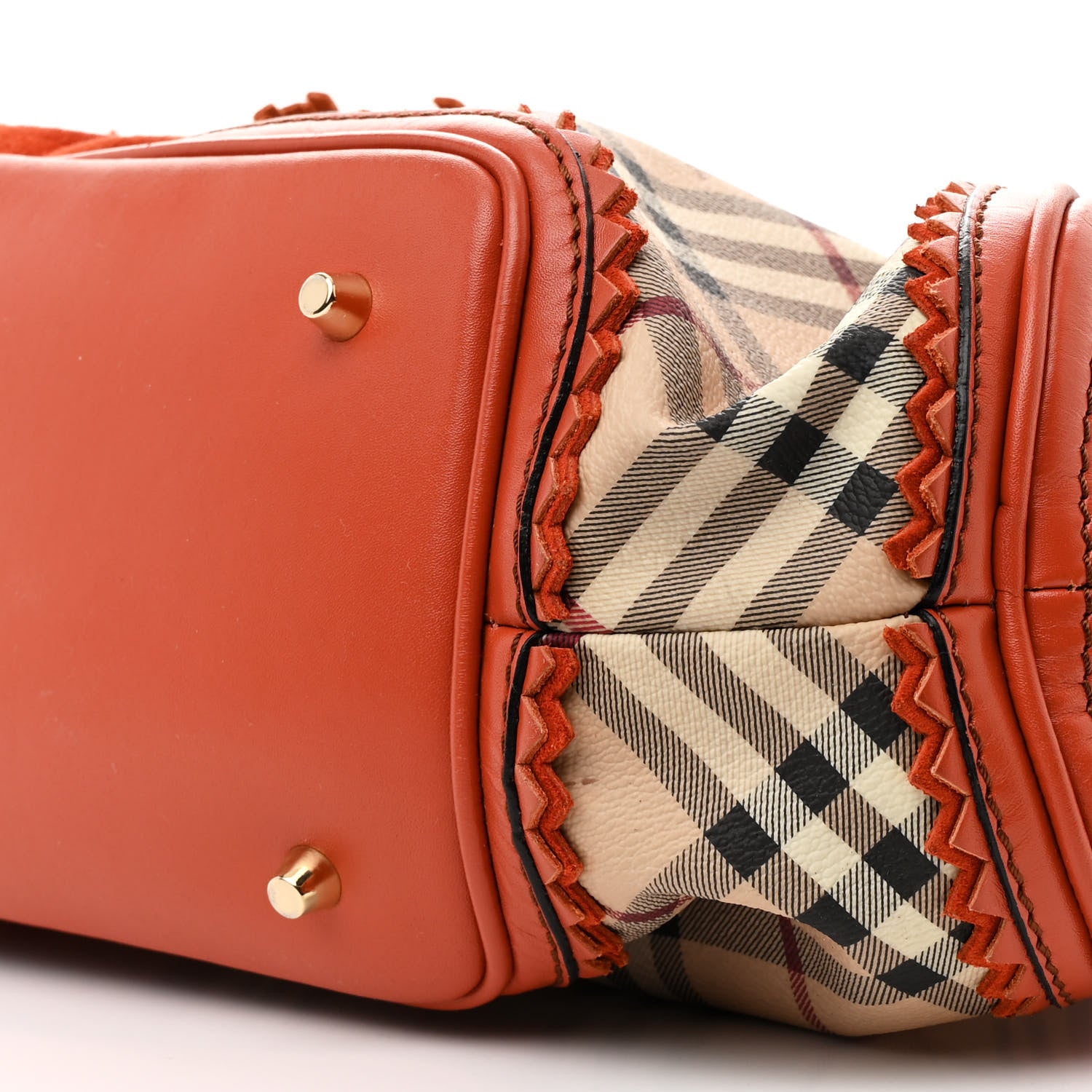 Burberry Haymarket Check Suede Prorsum Tassel Shrimpton Bag