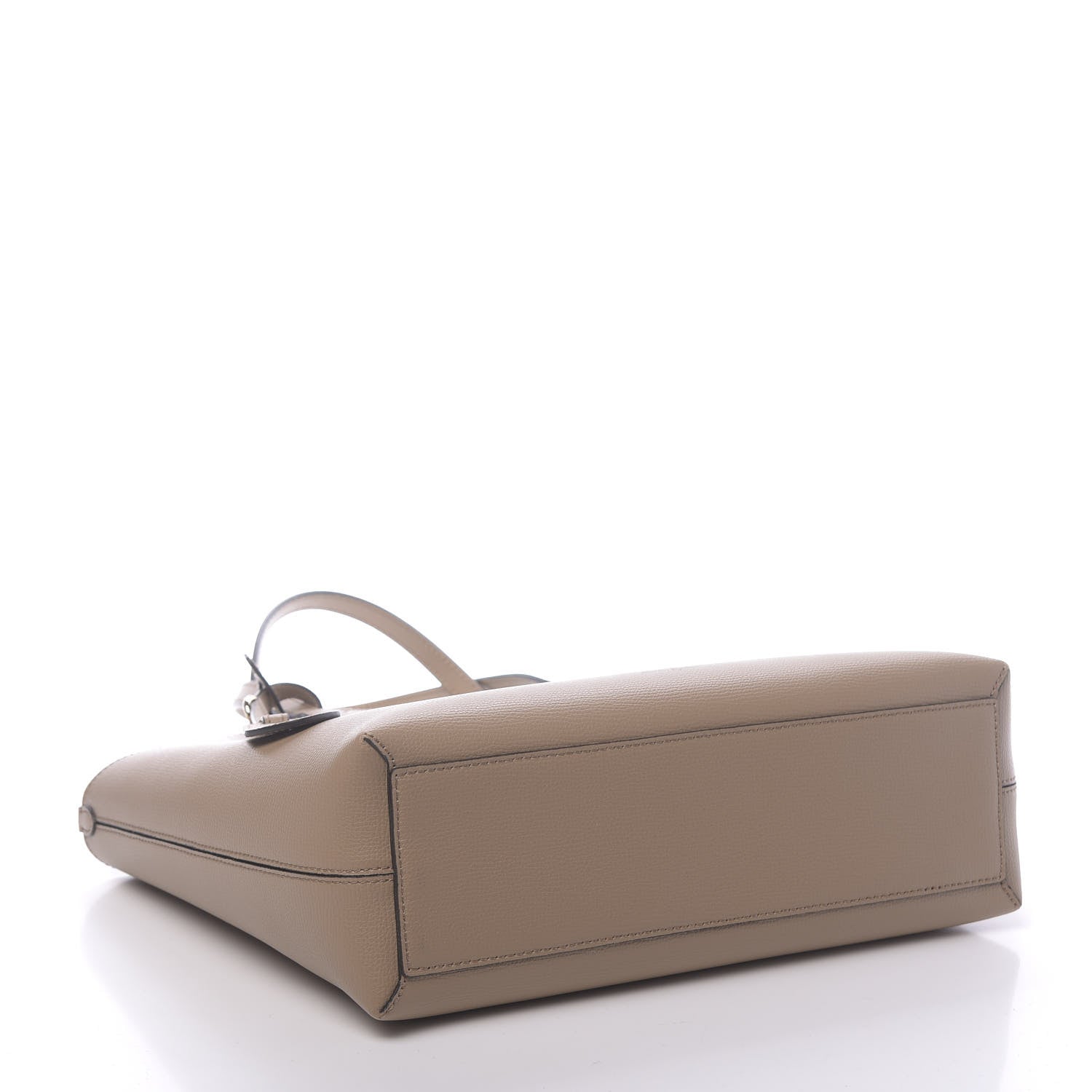Burberry Grainy Calfskin Haymarket Check Small Reversible Tote Mid Camel 6 of 16