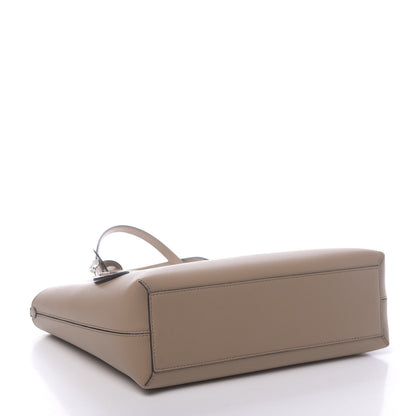 Burberry Grainy Calfskin Haymarket Check Small Reversible Tote Mid Camel 6 of 16
