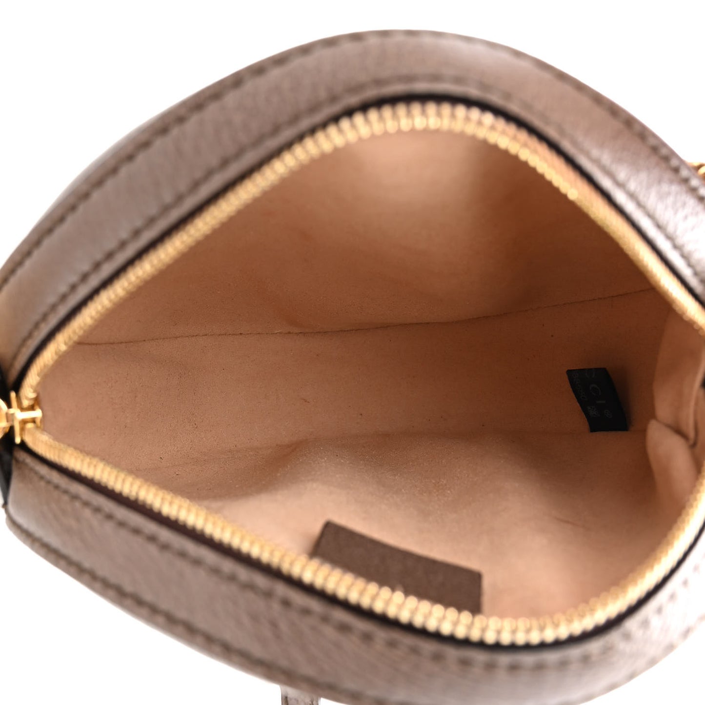 GG Supreme Monogram Web Mini Ophidia Round Shoulder Bag Brown