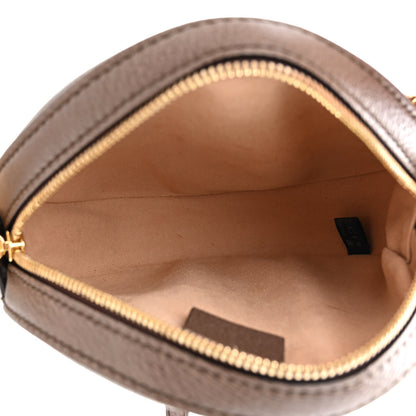 Gucci GG Supreme Monogram Web Mini Ophidia Round Shoulder Bag Brown 5 of 10