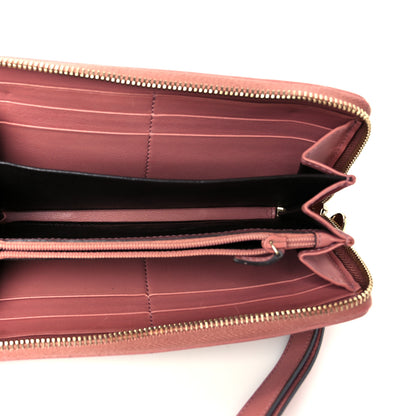 Gucci Monogram Heart Zip Around Wallet Wristlet Beige Pink 5 of 8