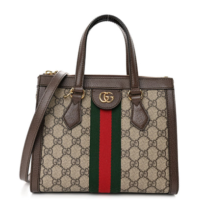 Gucci GG Supreme Monogram Small Ophidia Tote Bag Brown 1 of 10