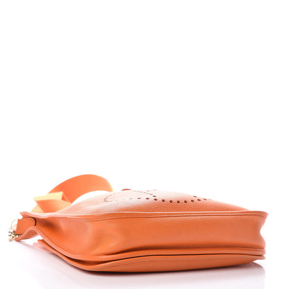 Hermes Taurillon Clemence Evelyne II PM Orange 4 of 11
