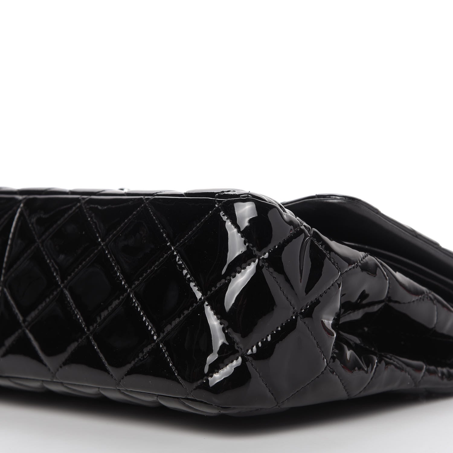 Chanel Patent Quilted Jumbo Double Flap Black 7 of 10