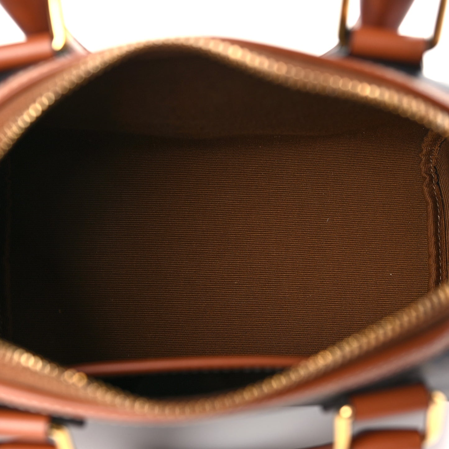 Triomphe Canvas Calfskin Small Boston Bag Tan