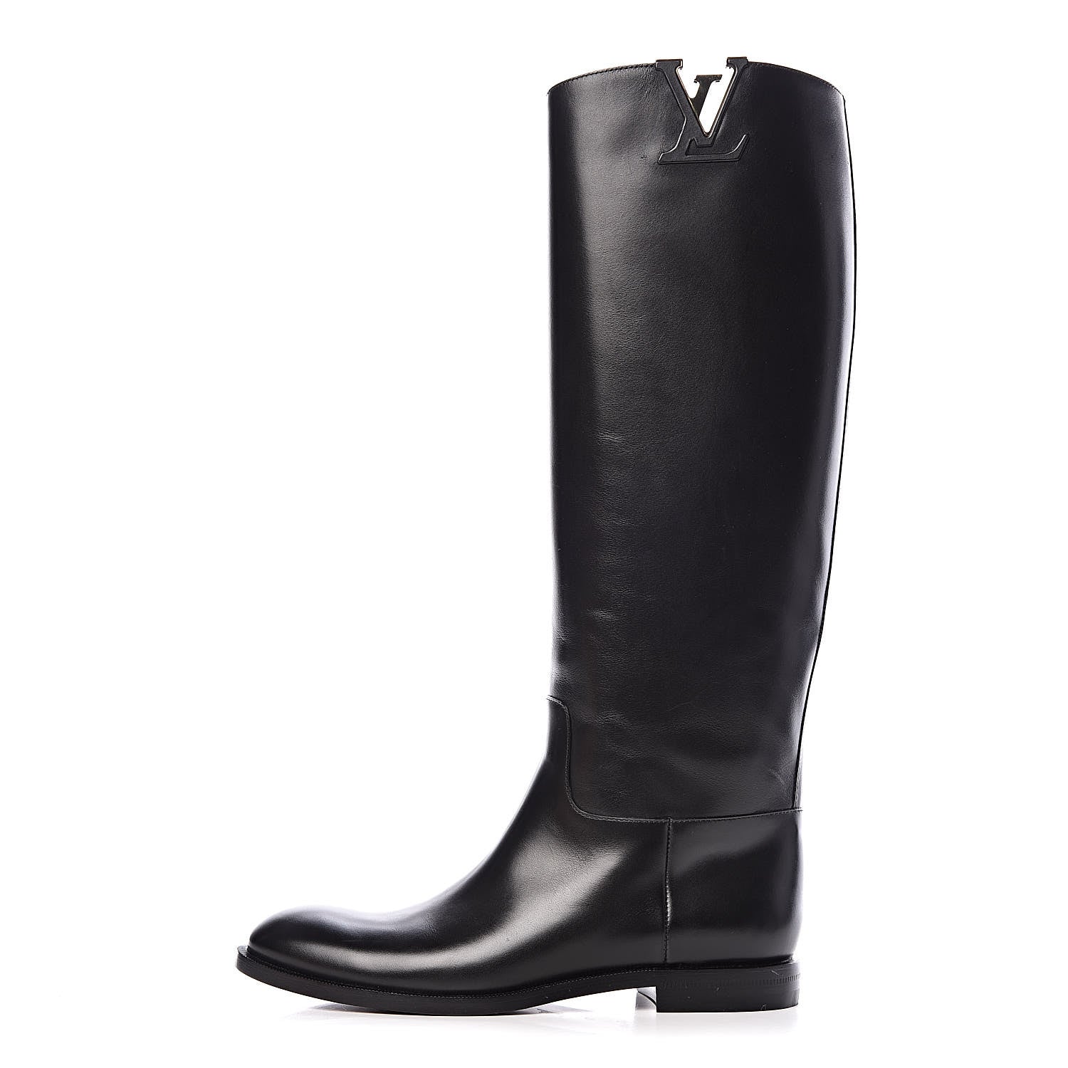 Louis Vuitton Heritage Flat High Boots 37 Black 1 of 9