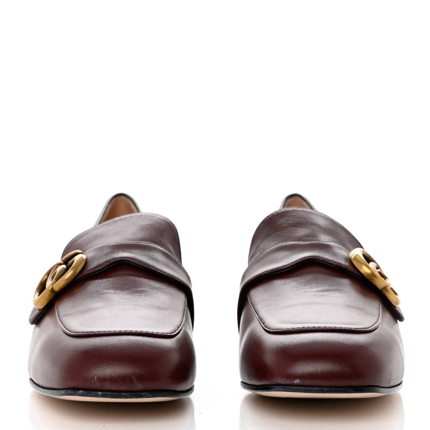 Malaga Kid Womens GG Marmont Loafers 42 Vintage Bordeaux