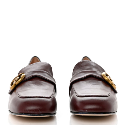 Gucci Malaga Kid Womens GG Marmont Loafers 42 Vintage Bordeaux 2 of 8