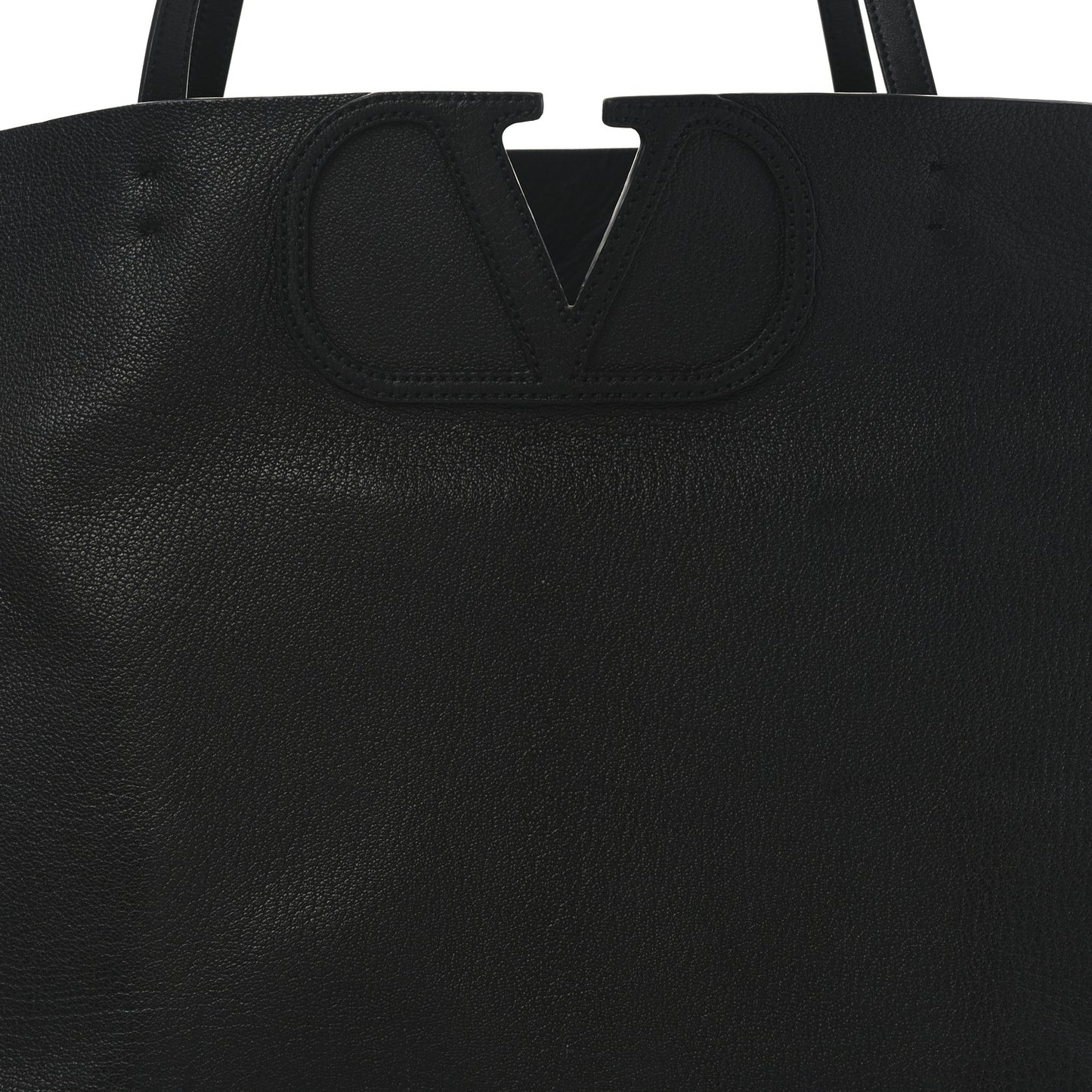 Calfskin Large Vlogo Fillme Tote Black
