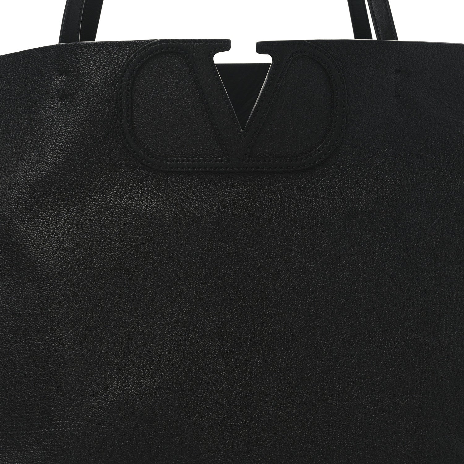 Valentino Garavani Calfskin Large Vlogo Fillme Tote Black 7 of 9