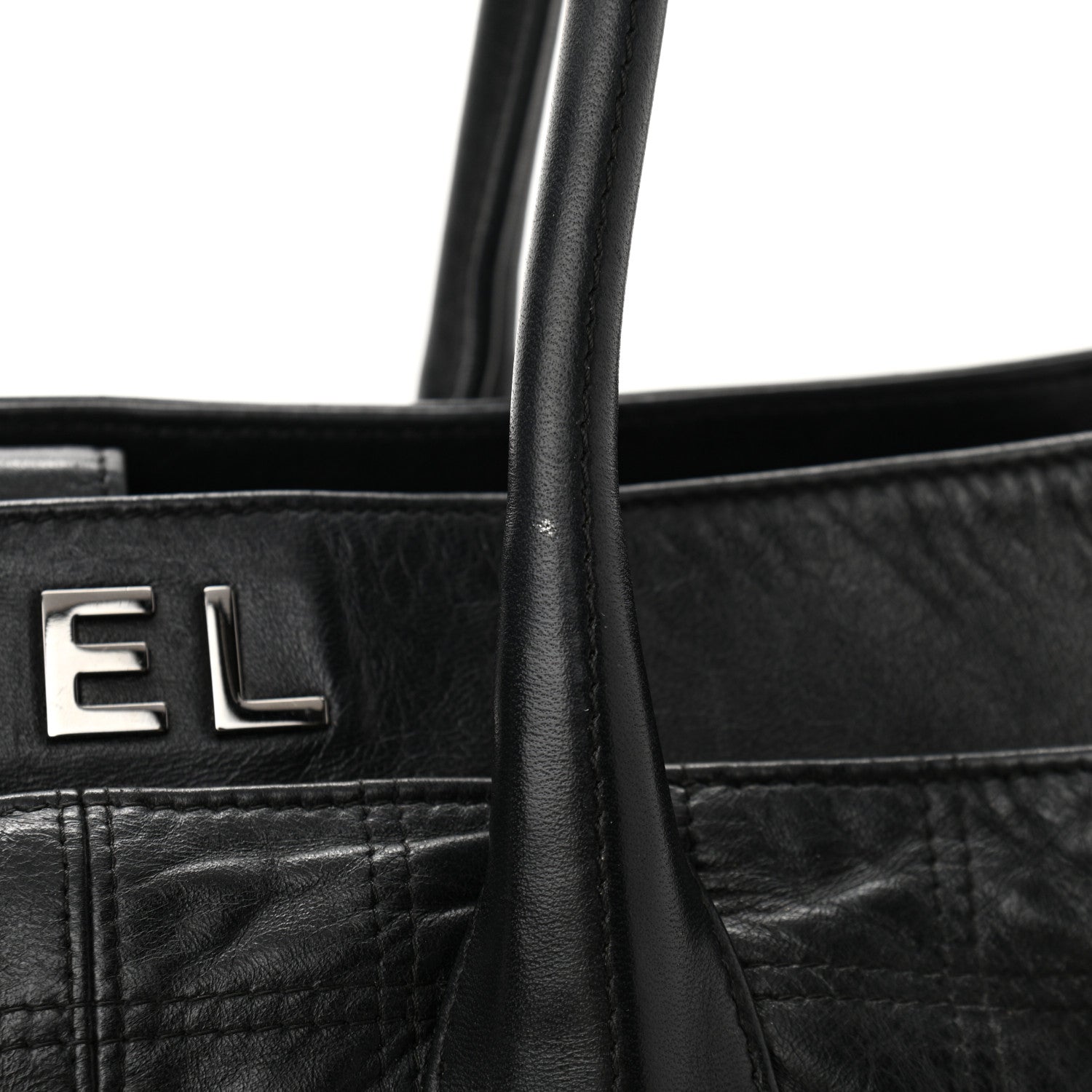 Chanel Lambskin Square Stitched Lax Large Tote Black 11 of 11