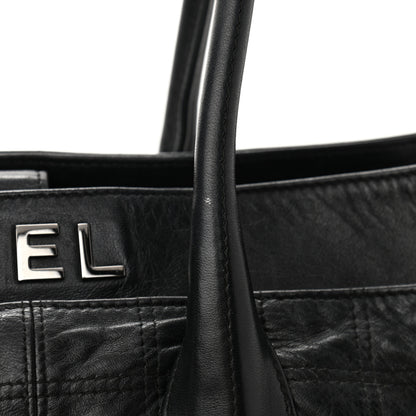 Chanel Lambskin Square Stitched Lax Large Tote Black 11 of 11