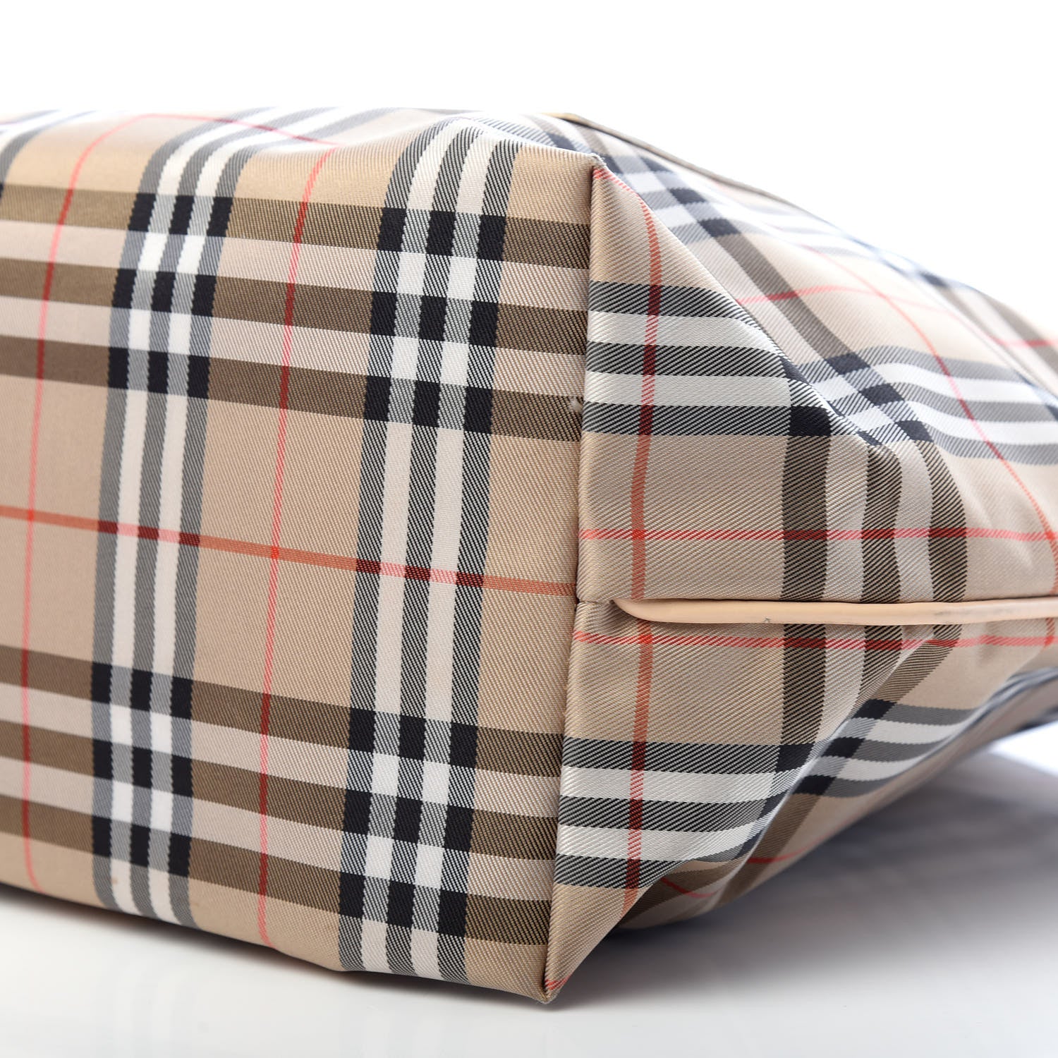 Burberry Canvas House Check Front Pocket Tote Beige 8 of 9