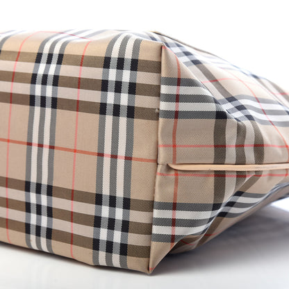 Burberry Canvas House Check Front Pocket Tote Beige 8 of 9