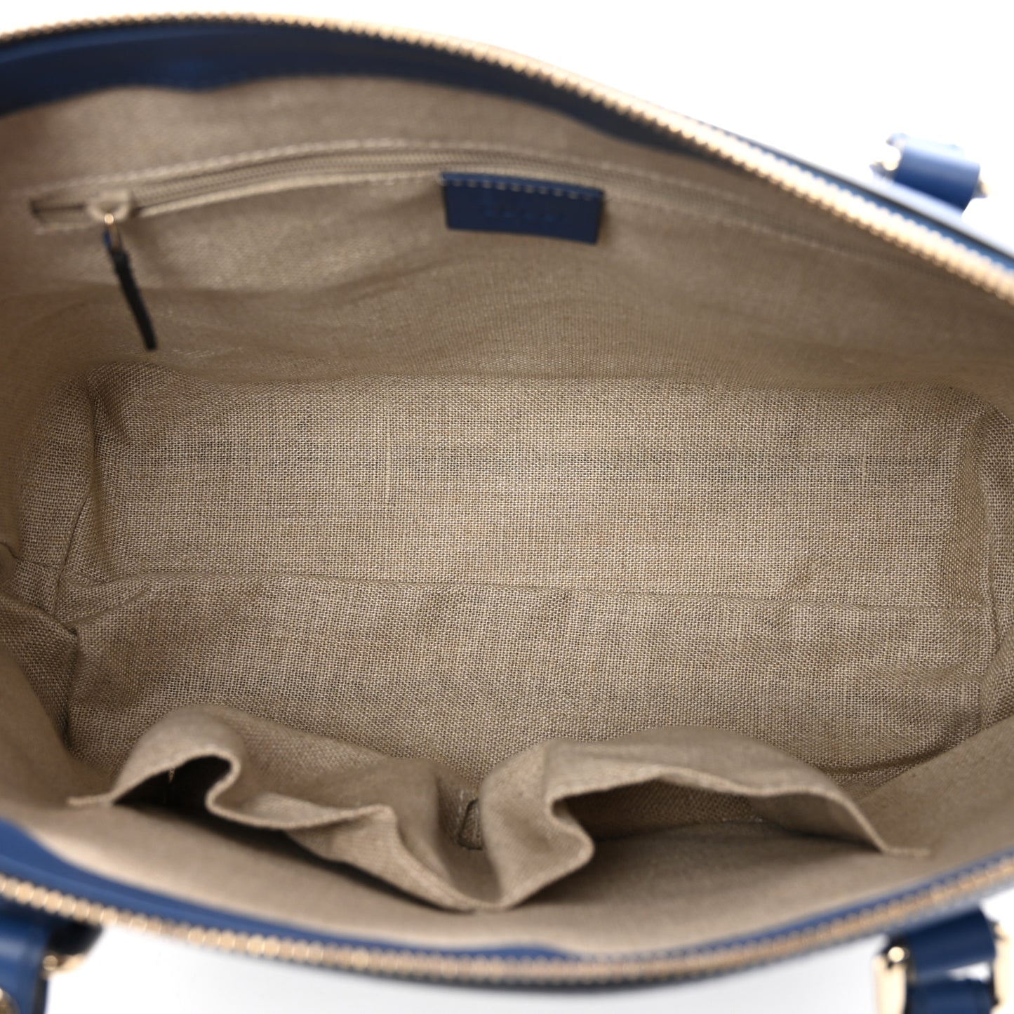 Soft Microguccissima Small Zippered Satchel Caspian