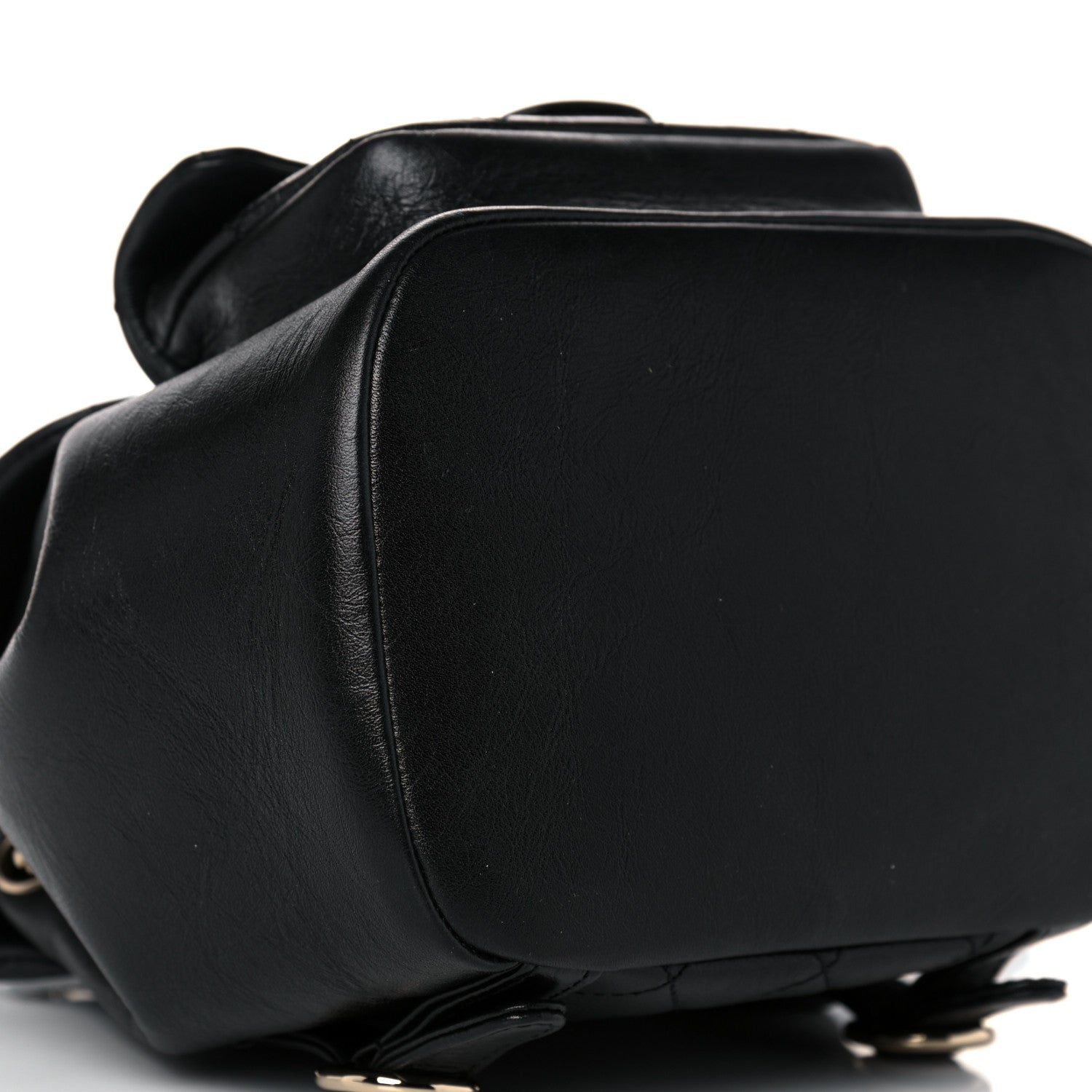 Chanel Glazed Aged Calfskin Quilted Small Duma Drawstring Backpack Black 8 of 10