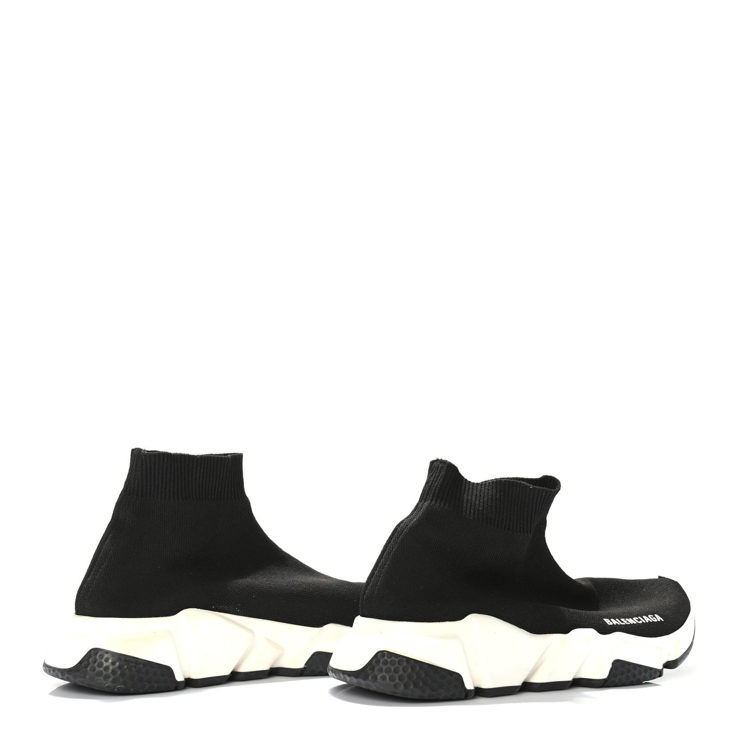 Neoprene Knit Womens Speed Sneakers 38 Black White