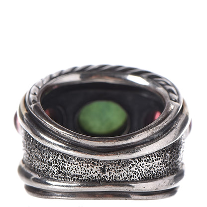 David Yurman Sterling Silver 14K Yellow Gold Tourmaline Green Onyx Renaissance Ring 52 6 4 of 6