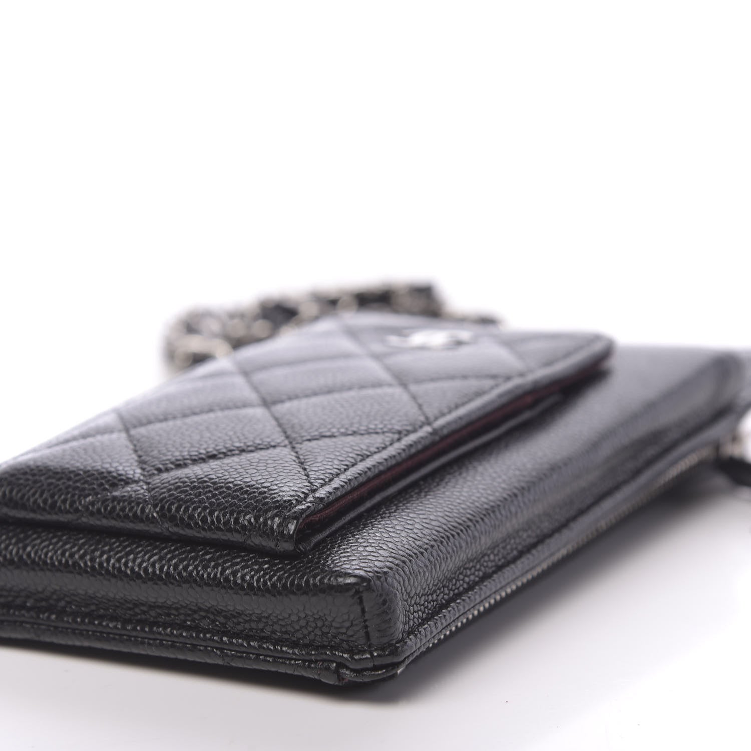 Chanel Caviar Quilted Zip Phone Case Black 12 of 14