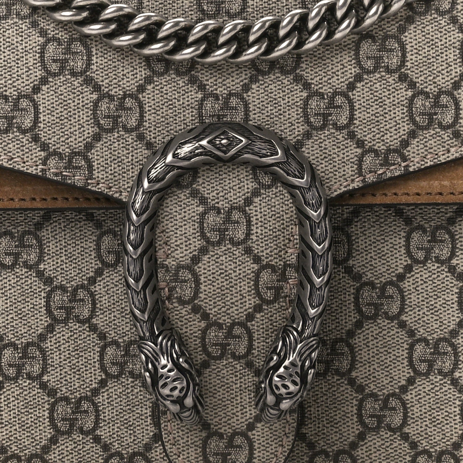 Gucci GG Supreme Monogram Small Dionysus Shoulder Bag Taupe 8 of 12
