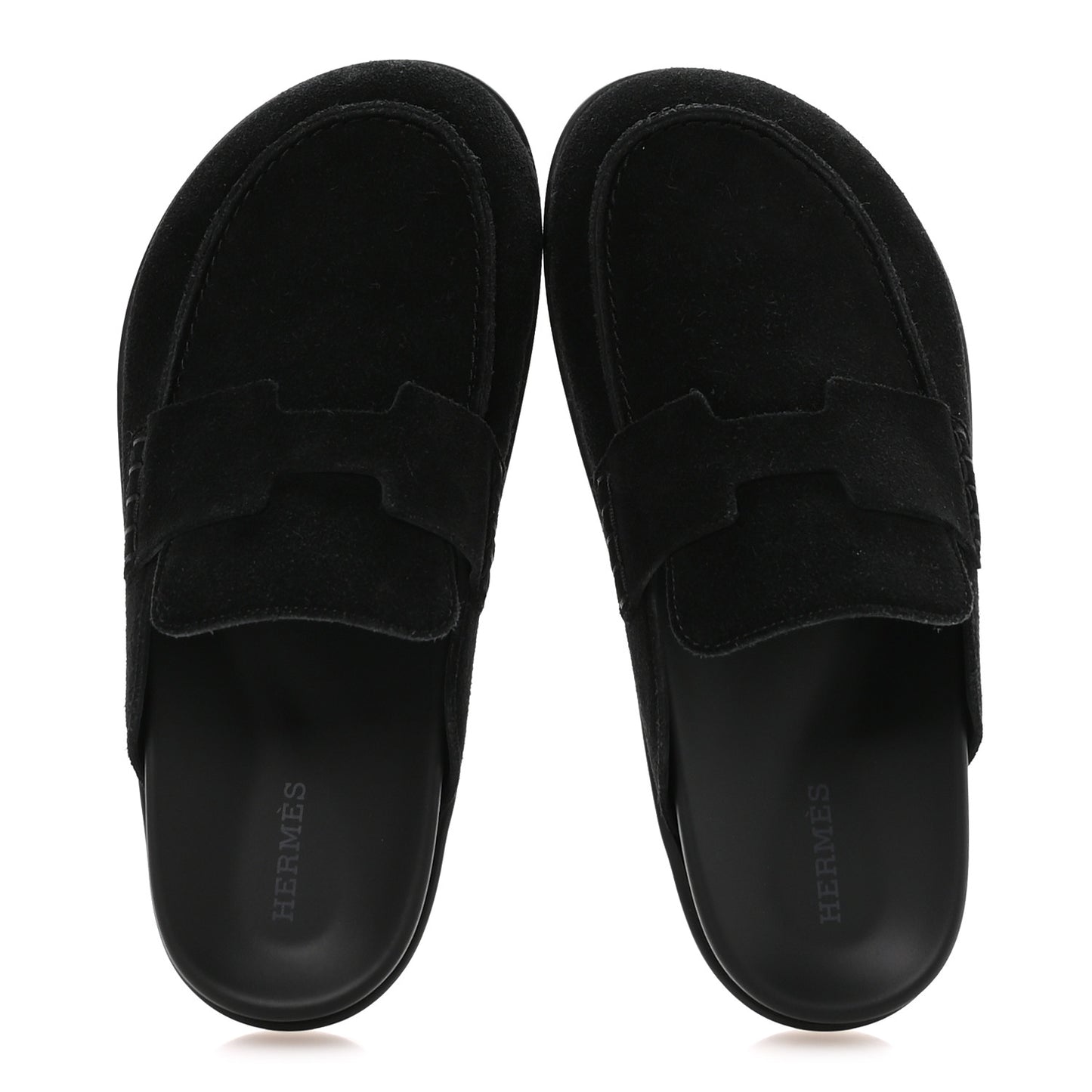 Suede Calfskin Go Mules 36.5 Black