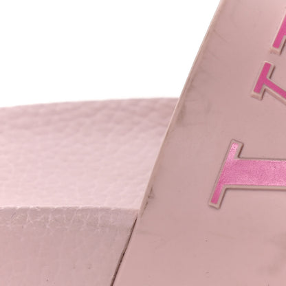 Valentino Garavani Rubber VLTN Pool Slide Sandals 37 Water Rose Disco Pink 13 of 16
