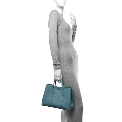 Hermes Vache Country Garden Party 30 TPM Bleu Saint Cyr 2 of 12