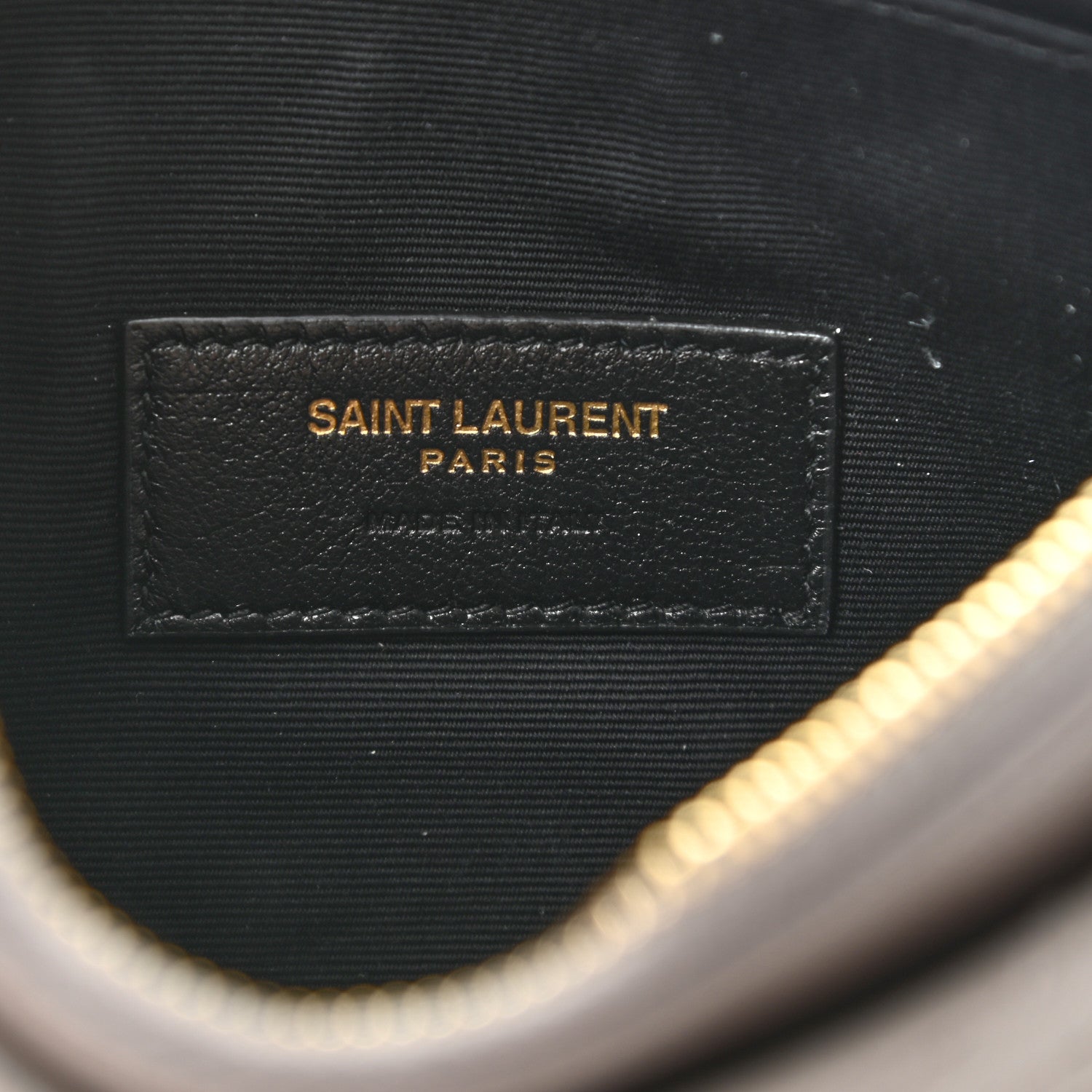 Saint Laurent Grain De Poudre Chevron Monogram Bill Pouch Fog 6 of 9