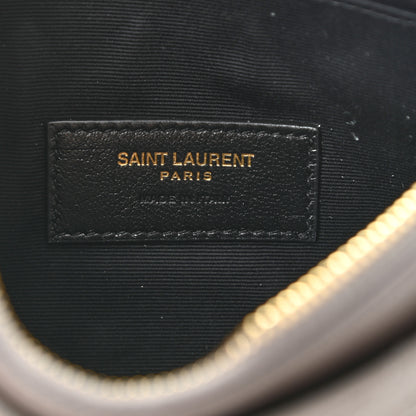 Saint Laurent Grain De Poudre Chevron Monogram Bill Pouch Fog 6 of 9