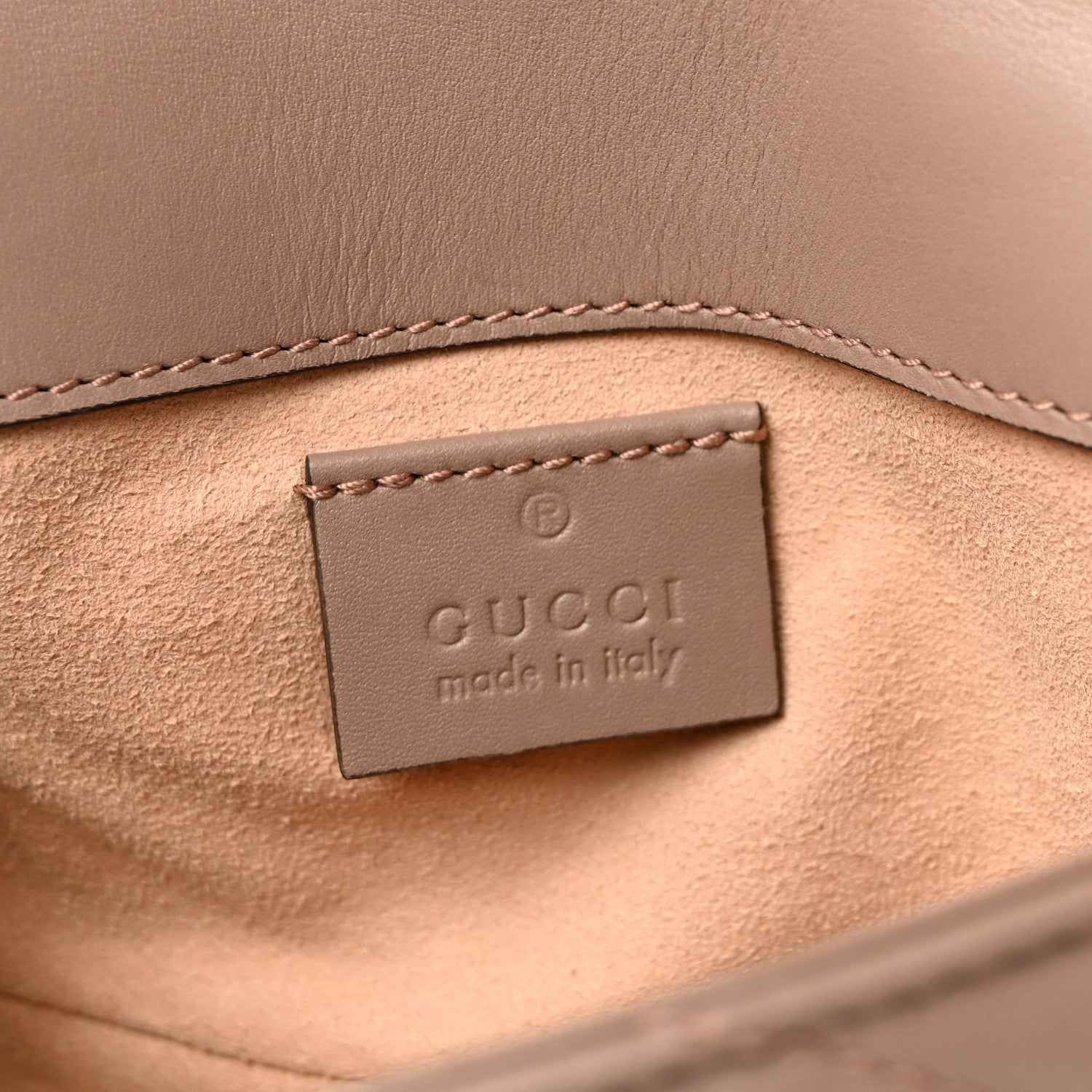 Gucci Calfskin Matelasse Super Mini GG Marmont Shoulder Bag Porcelain Rose 6 of 11