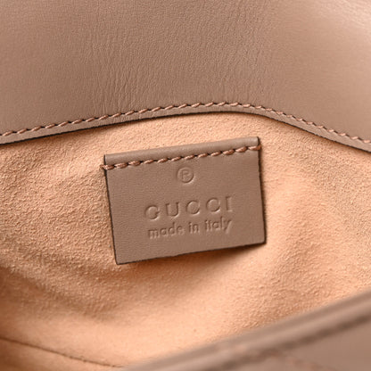 Gucci Calfskin Matelasse Super Mini GG Marmont Shoulder Bag Porcelain Rose 6 of 11