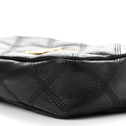 Saint Laurent Grained Lambskin Quilted Mini Becky Double Zip Bag Black 12 of 13