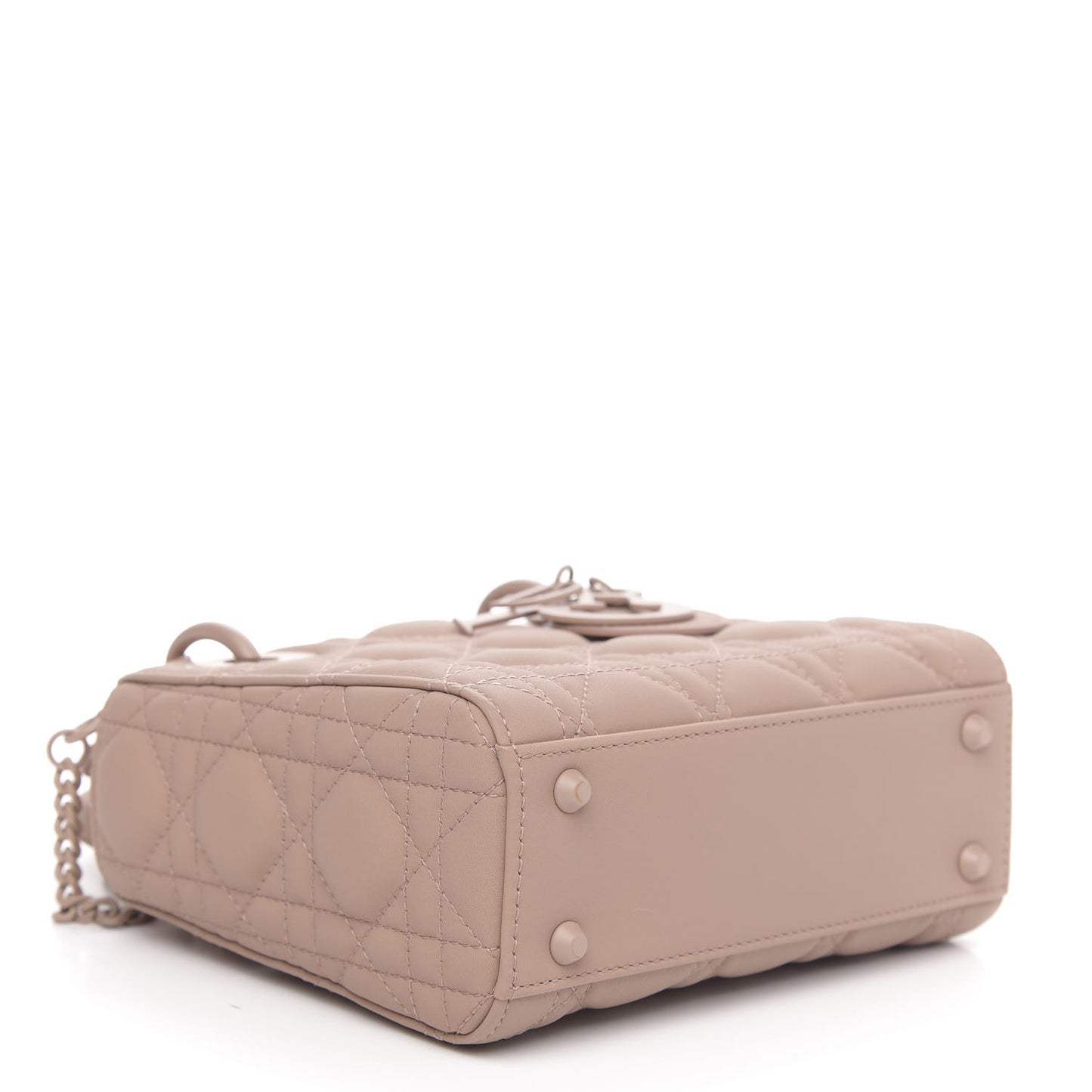 Ultra Matte Calfskin Cannage Mini Lady Dior Light Beige