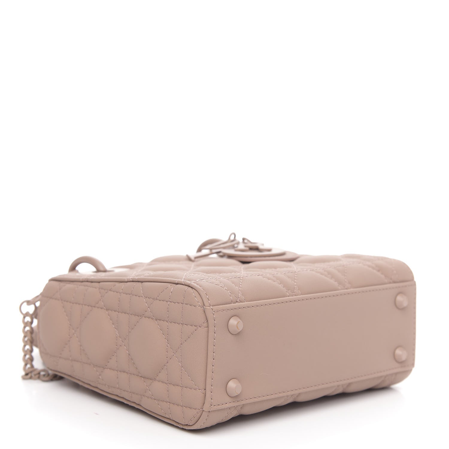 Christian Dior Ultra Matte Calfskin Cannage Mini Lady Dior Light Beige 4 of 10