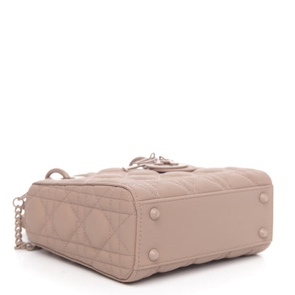 Christian Dior Ultra Matte Calfskin Cannage Mini Lady Dior Light Beige 4 of 10